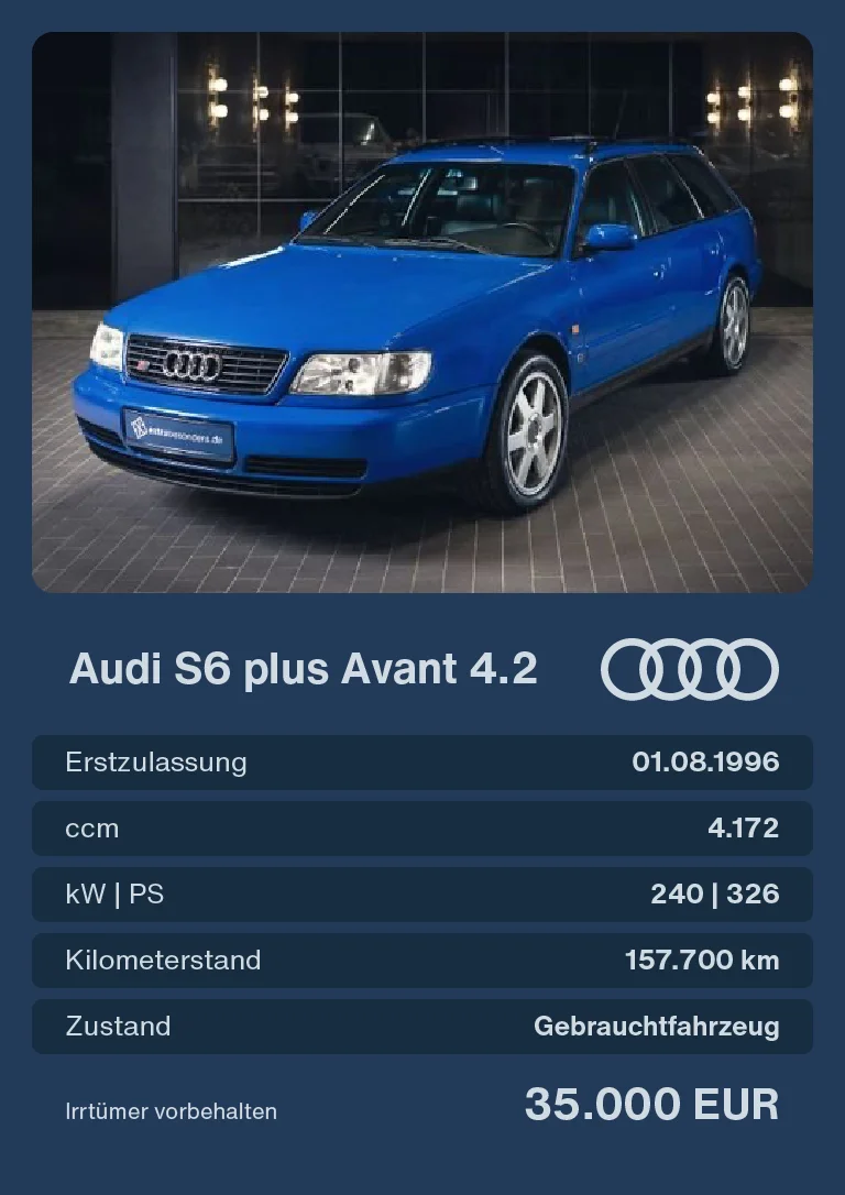 extrabesonders Audi S6 plus Avant 4.2 kaufen - Mehr Details extrabesonders Audi S6 plus Avant 4.2 kaufen - Mehr Details